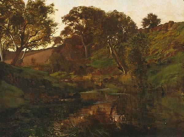 Julian Ashton Evening, Merri Creek oil painting picture